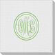 Double Circle Monogram Linen Like Napkins Image 4 of 5